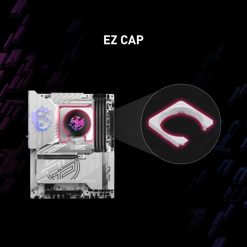 MSI MPG CORELIQUID P13 360mm AIO Liquid CPU Cooler – 2.1" IPS LCD Pump Display, ARGB Fans, 3400RPM Pump, 500–2050RPM Fans, Intel & AMD Compatible, 360mm Radiator, Black | 306-7ZWGA11-L80 - Image 5